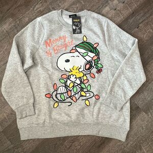Peanuts Snoopy "Merry & Bright" Holiday Sweatshirt- Size 1X